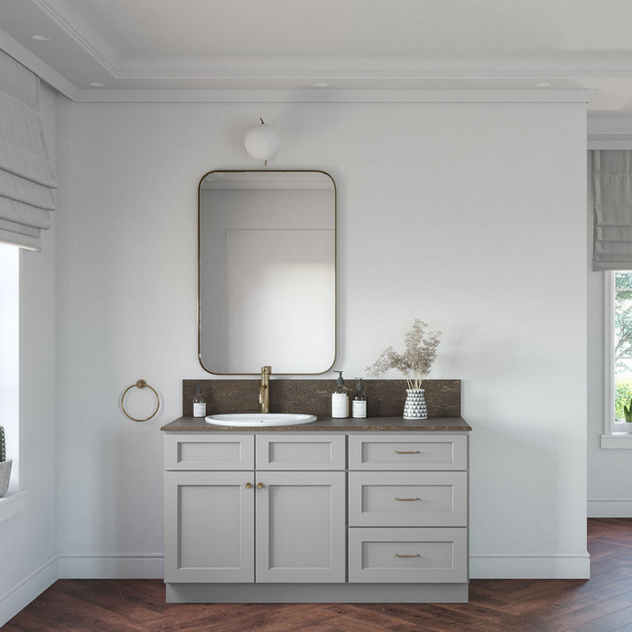 60" Vanity Drawer Base Cabinet + Double Door Vanity Cabinet + Toe Kick