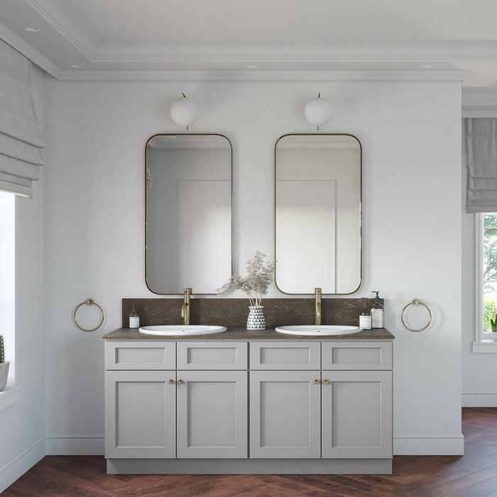 72" Double Door Vanity Cabinet (x2) + Toe Kick