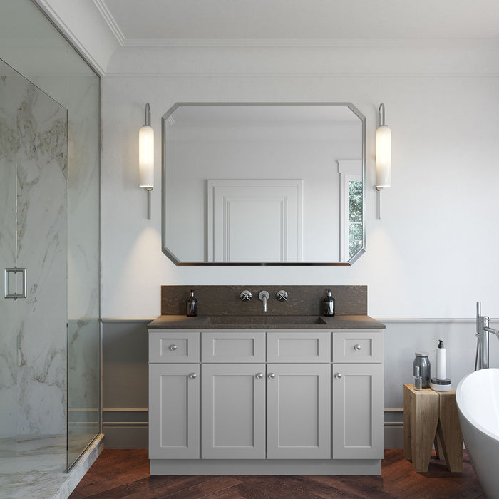54" Double Door Vanity Cabinet + Single Door Base Vanity Cabinet (x2) + Toe Kick