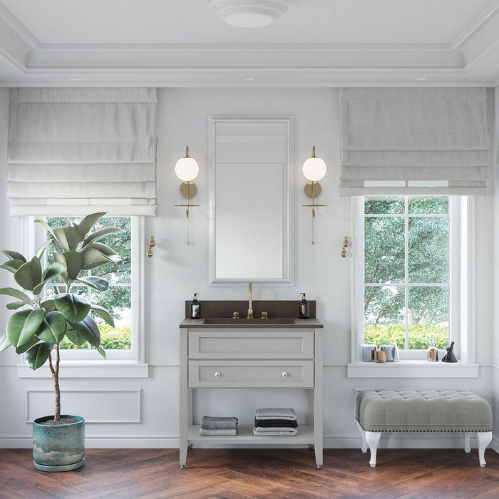 36" Open Shelf Vanity Sink Base + Toe Kick