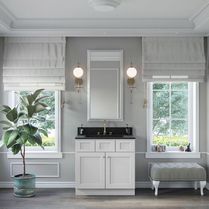 36" Double Door Vanity Sink Base Cabinet + Toe Kick
