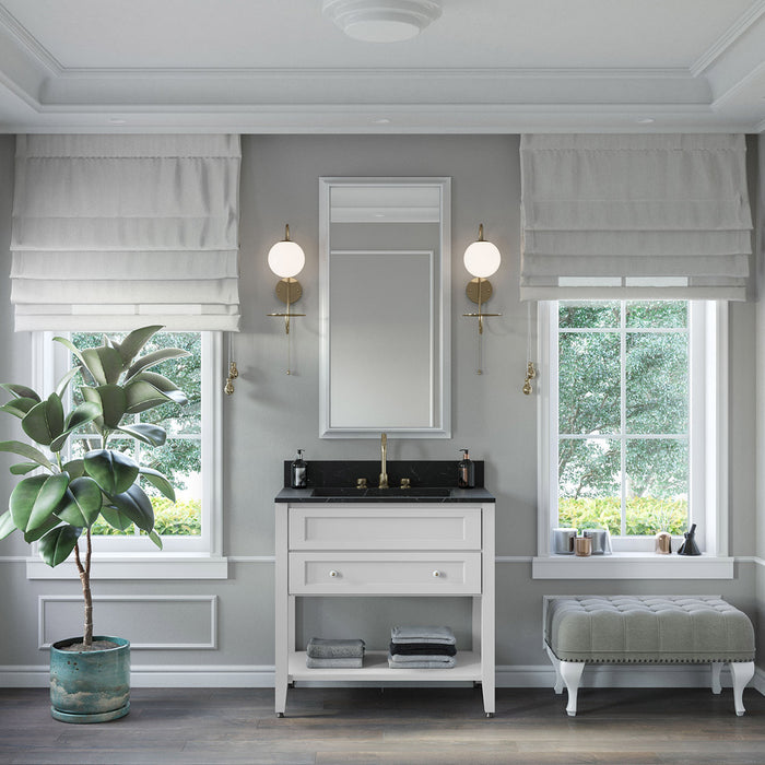 36" Open Shelf Vanity Sink Base + Toe Kick