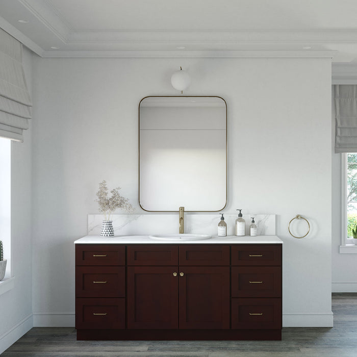 72" Vanity Drawer Base Cabinet (x2) + Double Door Vanity Cabinet + Toe Kick