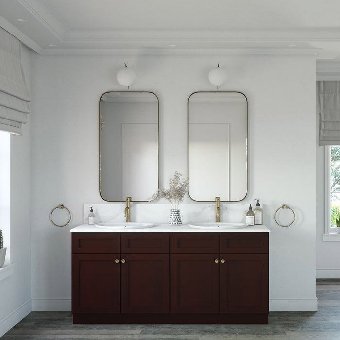 72" Double Door Vanity Cabinet (x2) + Toe Kick