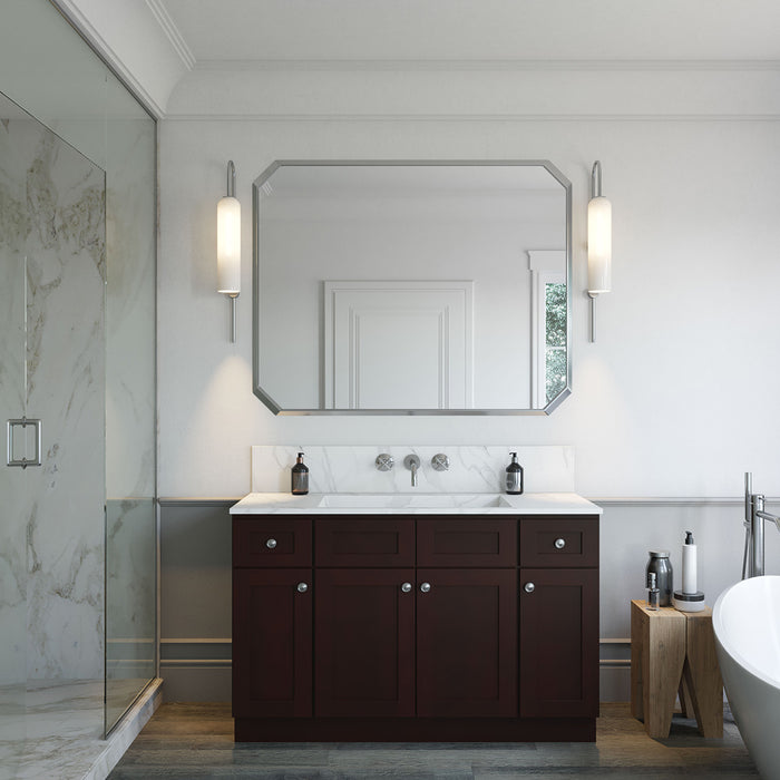54" Double Door Vanity Cabinet + Single Door Base Vanity Cabinet (x2) + Toe Kick
