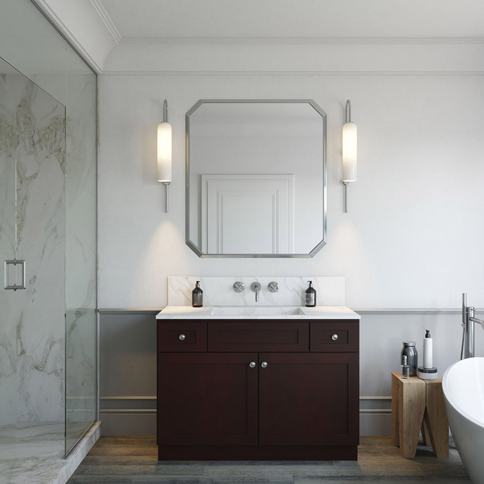 48" Double Door Vanity Sink Base Cabinet + Toe Kick