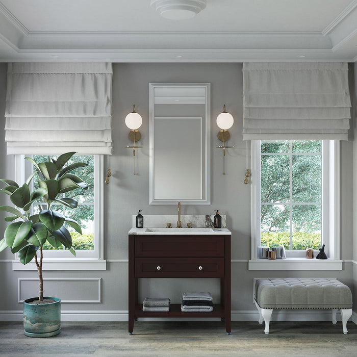 36" Open Shelf Vanity Sink Base + Toe Kick
