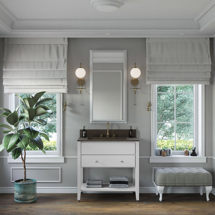 36" Open Shelf Vanity Sink Base + Toe Kick