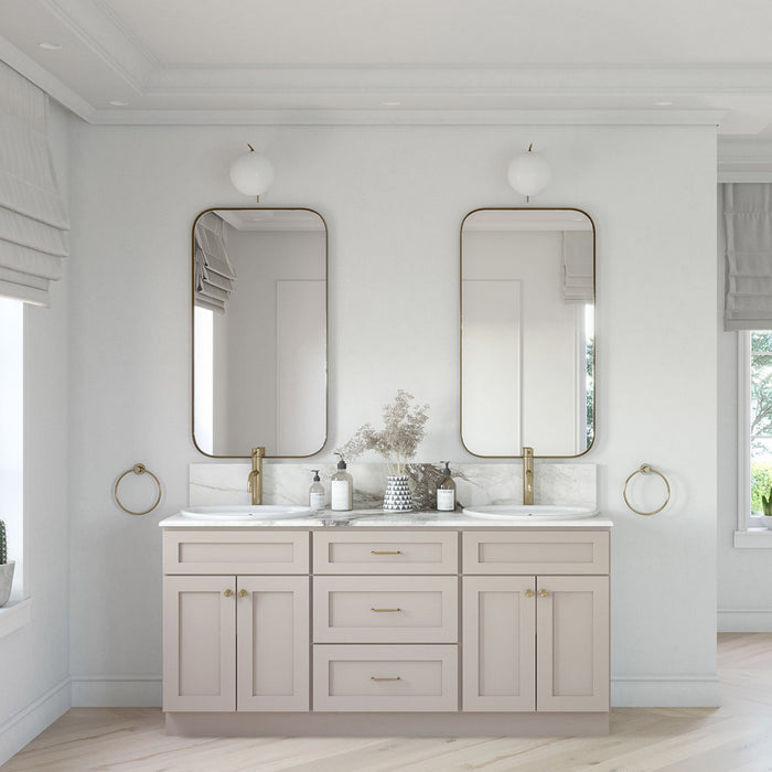 72" Vanity Drawer Base Cabinet + Double Door Vanity Cabinet (x2) + Toe Kick