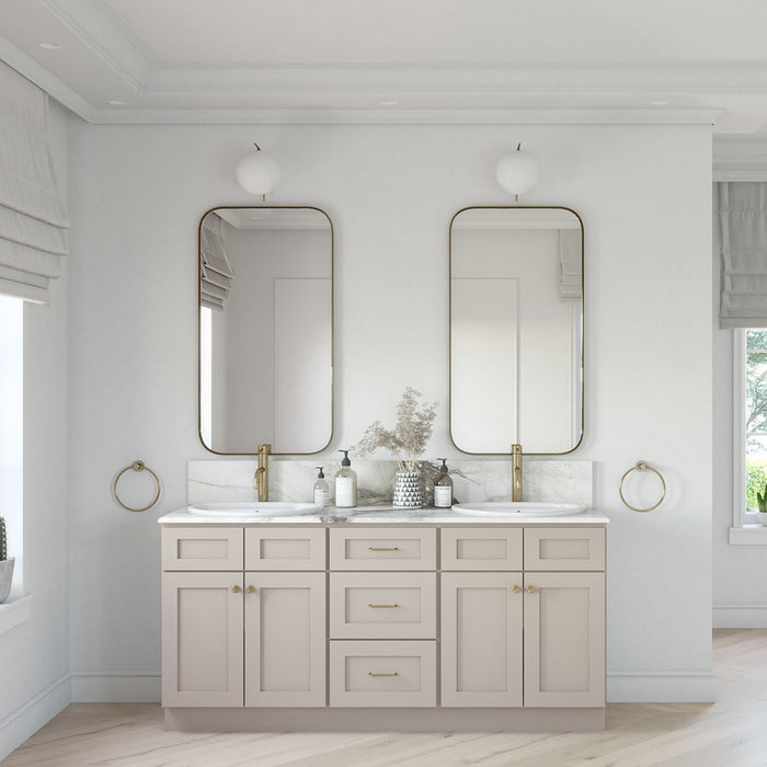 72" Vanity Drawer Base Cabinet + Double Door Vanity Cabinet (x2) + Toe Kick