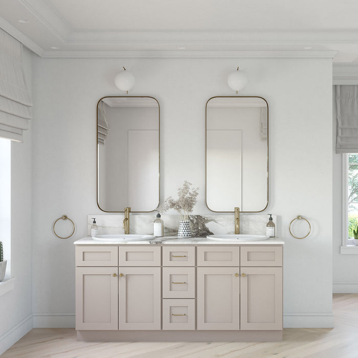72" Vanity Drawer Base Cabinet + Double Door Vanity Cabinet (x2) + Toe Kick