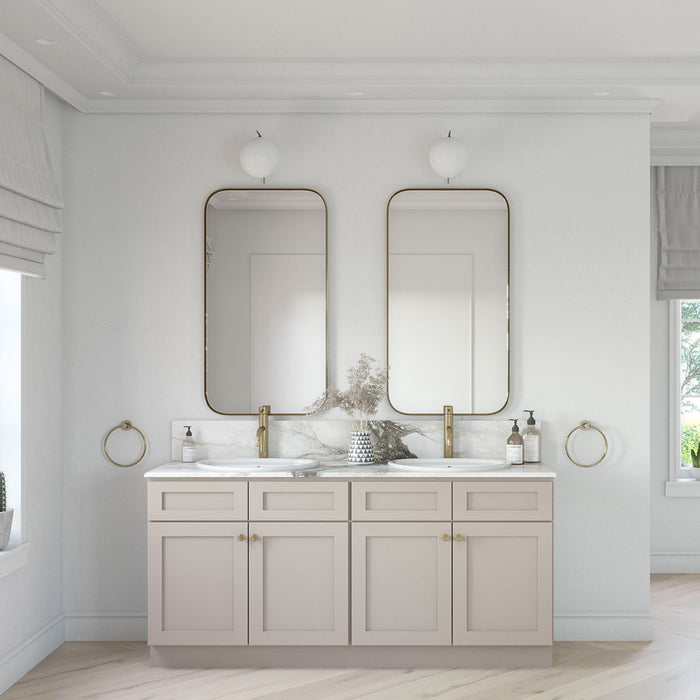 72" Double Door Vanity Cabinet (x2) + Toe Kick