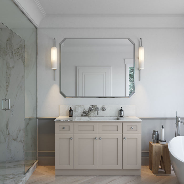 54" Double Door Vanity Cabinet + Single Door Base Vanity Cabinet (x2) + Toe Kick