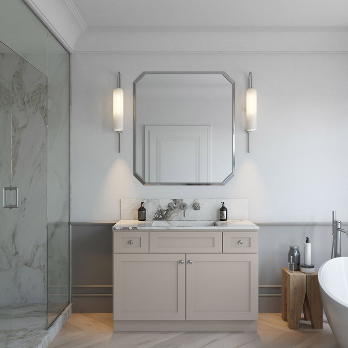 48" Double Door Vanity Sink Base Cabinet + Toe Kick