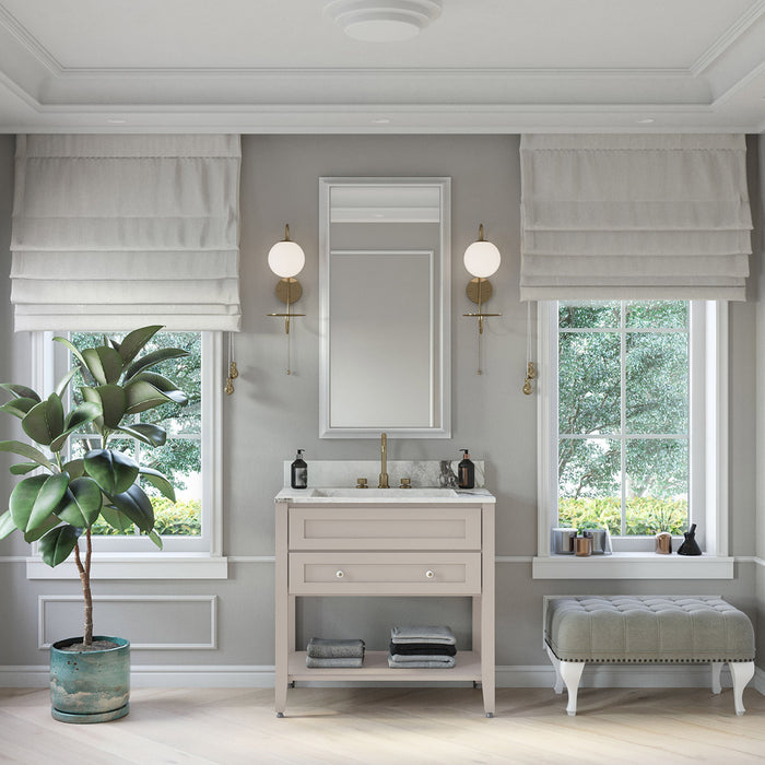 36" Open Shelf Vanity Sink Base + Toe Kick