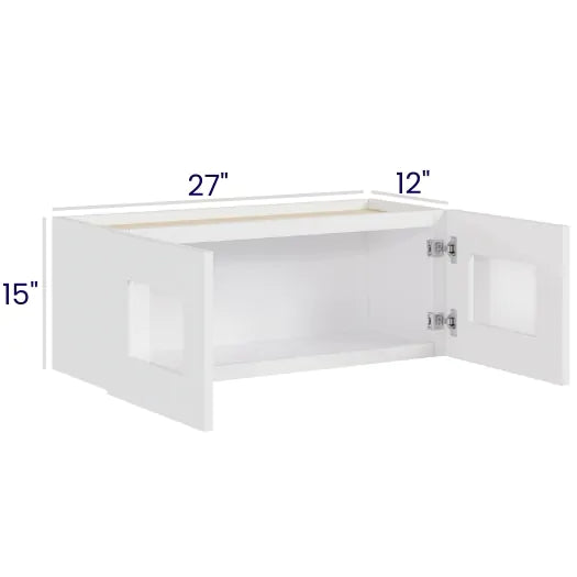 Double Door Stacker Cabinets - 15" Tall - Finished Interior (CS2)