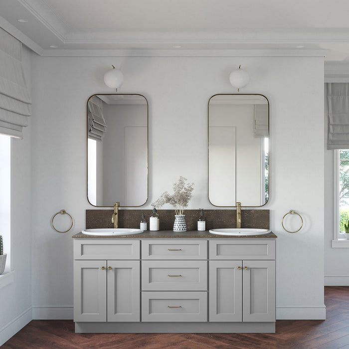 72" Vanity Drawer Base Cabinet + Double Door Vanity Cabinet (x2) + Toe Kick