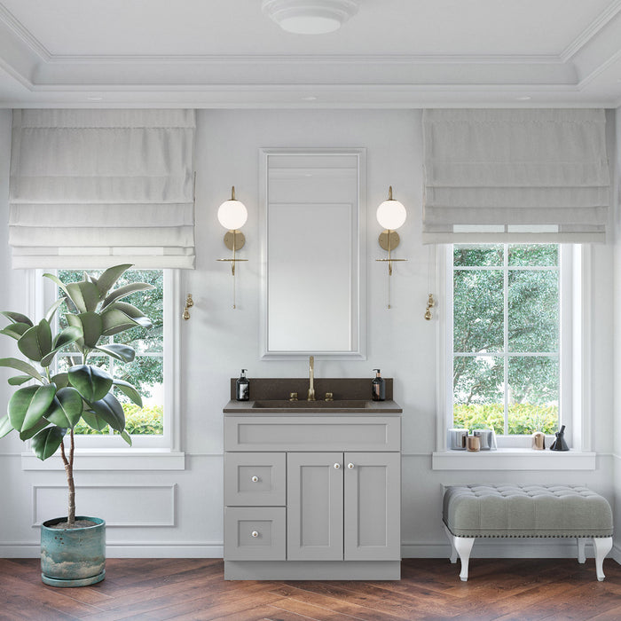 36" Single Door Vanity Combo Cabinet With Left / Right Drawer - 36"W x 34 + Toe Kick