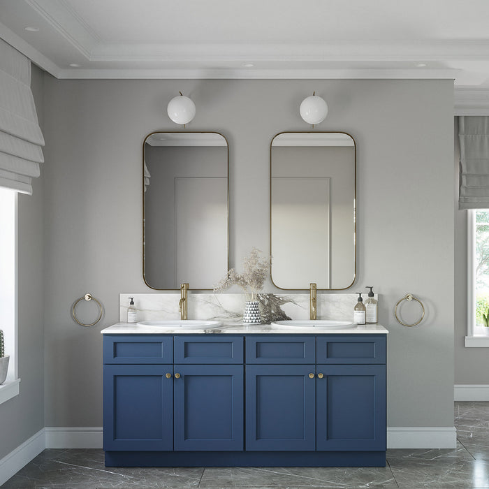 72" Double Door Vanity (x2) + Toe Kick