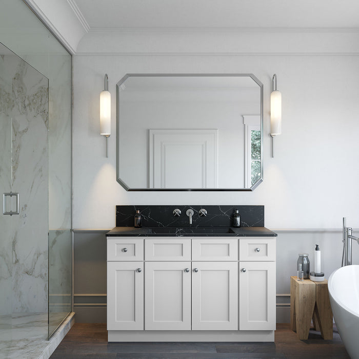 54" Double Door Vanity Cabinet + Single Door Base Vanity Cabinet (x2) + Toe Kick