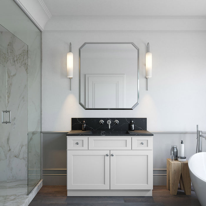 48" Double Door Vanity Sink Base Cabinet + Toe Kick