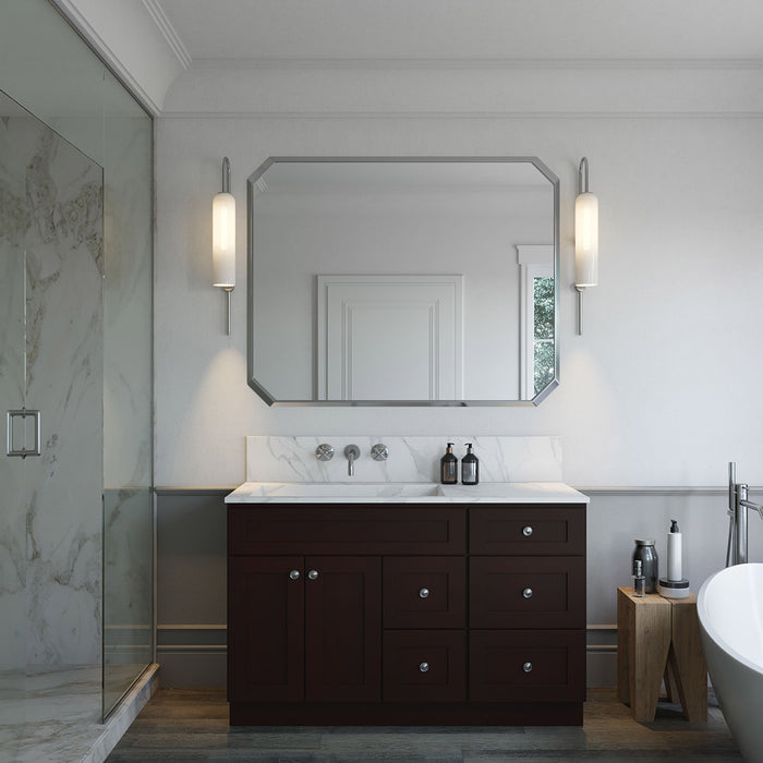 54" Single Door Vanity Combo Cabinet With Right Drawer + Vanity Drawer Base Cabinet + Toe Kick