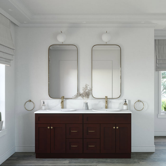 72" Single Door Vanity Combo Cabinet With Left Drawer + Single Door Vanity Combo Cabinet With Right Drawer + Toe Kick