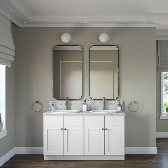 Easton White Slab Vanity