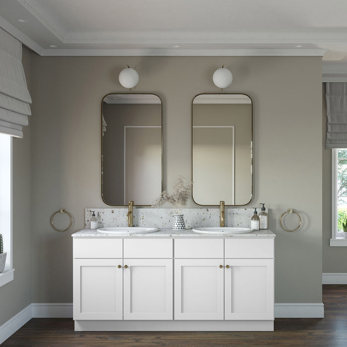 72" Double Door Vanity Cabinet (x2) + Toe Kick