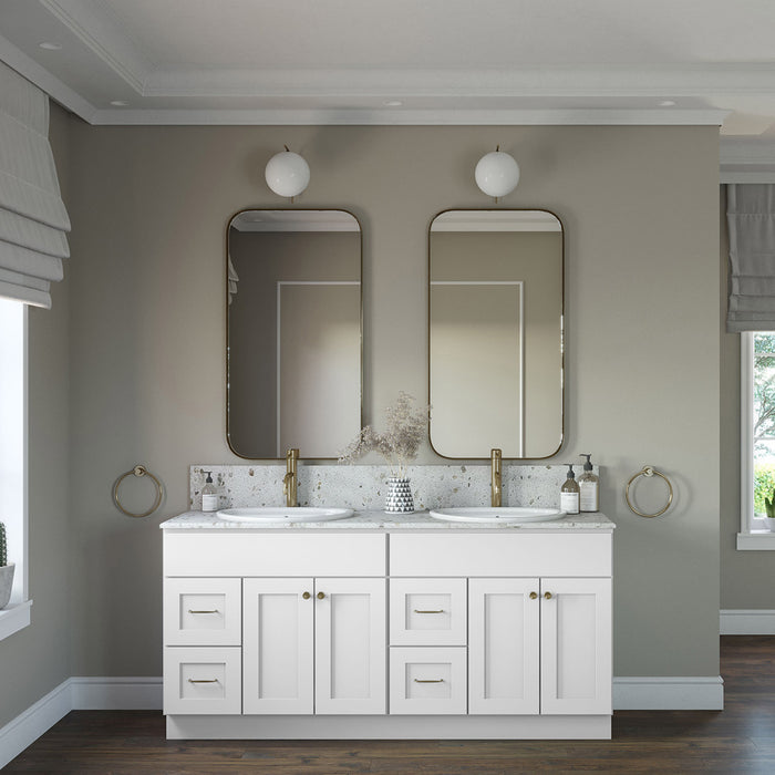 Easton White Slab Vanity