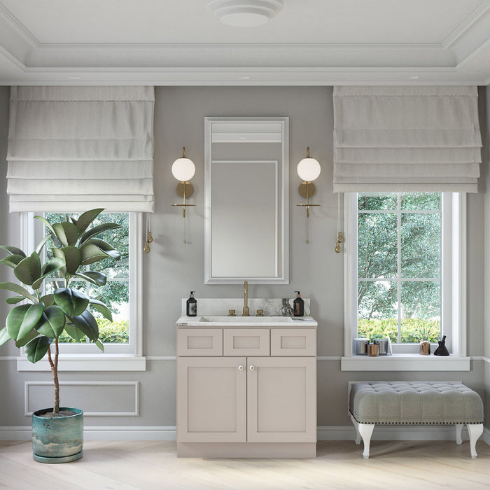 36" Double Door Vanity Sink Base Cabinet + Toe Kick
