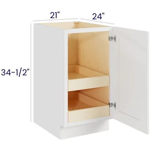 Full Height Single Door Bases With Two Rollouts (TW)