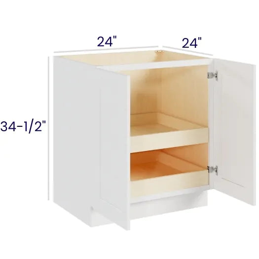 Full Height Double Door Bases With Two Rollouts