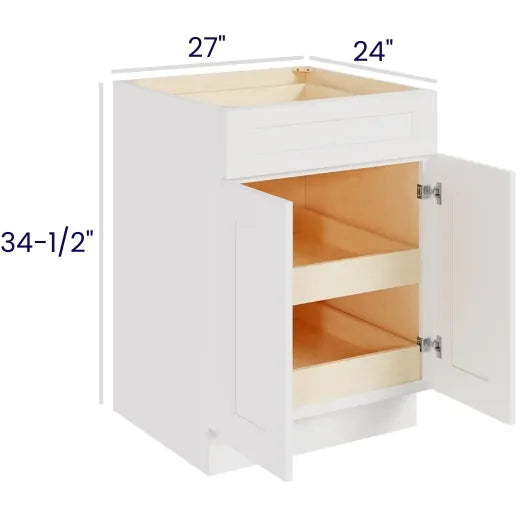 Double Door Single Drawer Bases With Two Rollouts (CS)