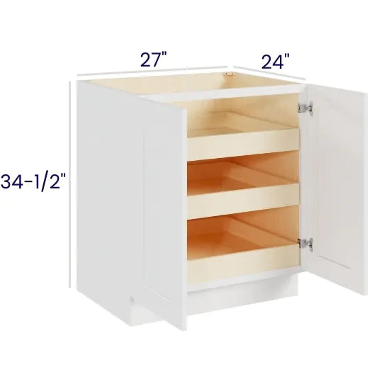 Full Height Double Door Bases With Three Rollouts (CS)