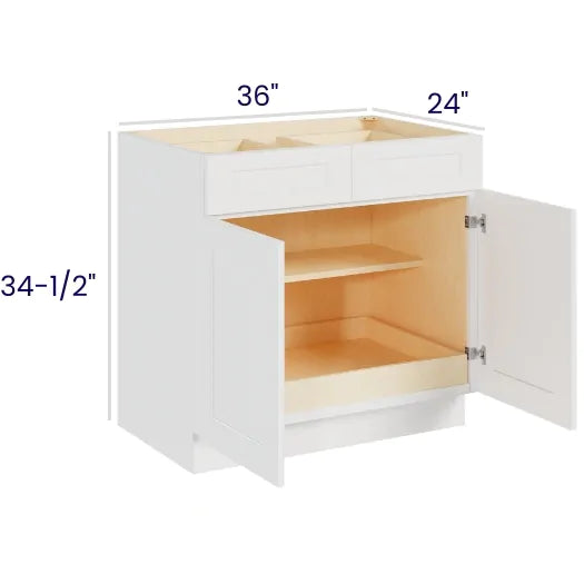 Double Door Double Drawer Bases With One Rollout (MLW)