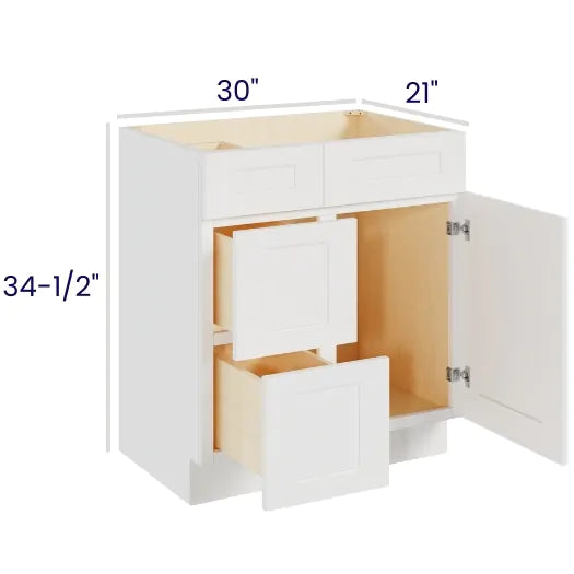 Vanity Combo Bases - Drawers Left (MSG)