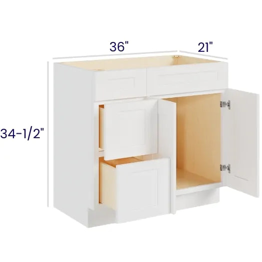 Vanity Combo Bases - Drawers Left (MSG)