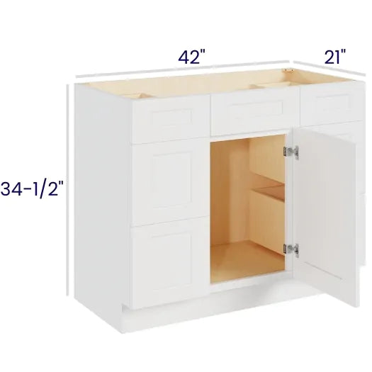 Vanity Double Drawer Base (TW)