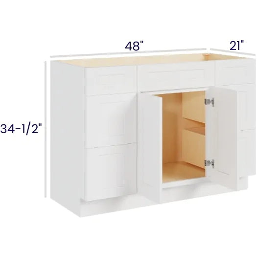 Vanity Double Drawer Base (MSG)