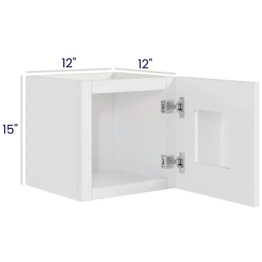 Single Door Stacker Cabinets - 15" Tall - Finished Interior (TBS)