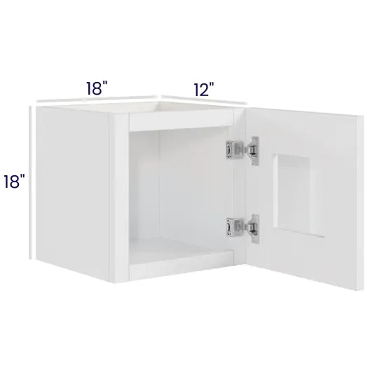 Single Door Stacker Cabinets - 18" Tall - Finished Interior (TBS)