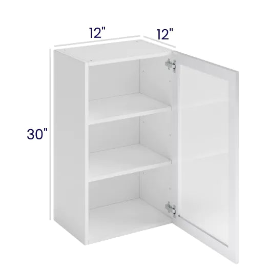 30" High Wall Cabinets - Single Glass Door